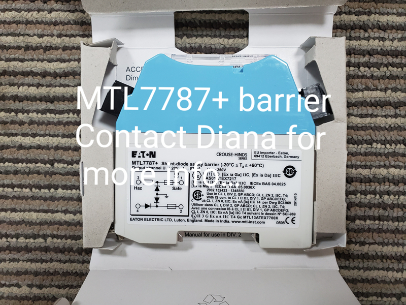 Eaton MTL7787 positive polarity MTL7700 Zener barrier