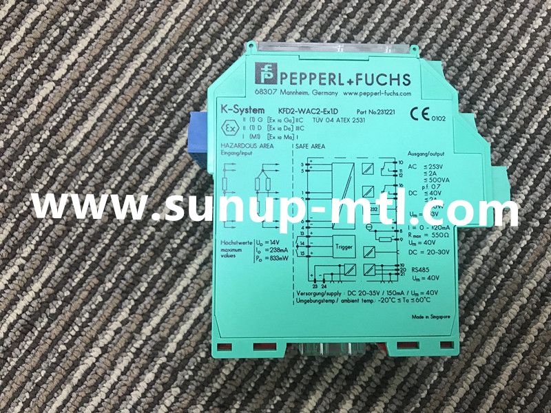 Pepperl fuchs KFD2-WAC2-Ex1.D Part No 231221, KFD2-WAC2-Ex1.D barrier products in stock.